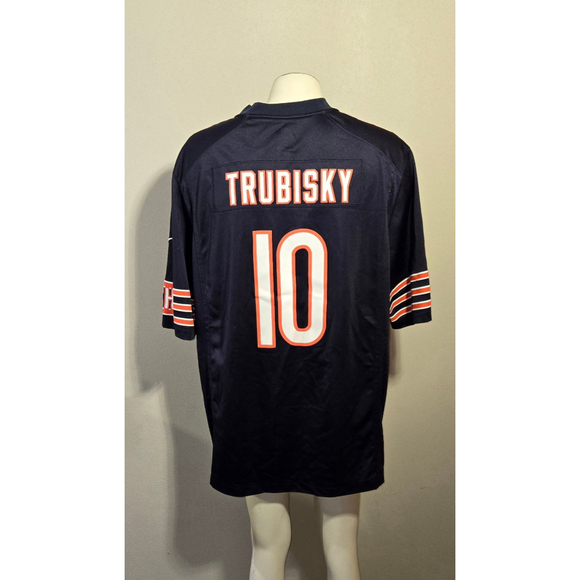 Nike On Field Loose Fit Chicago Bears Trubisky #10 Navy Jersey Men’s - Size XXL - Picture 5 of 6